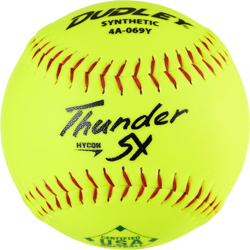 Dudley 12" USASB Thunder SX Hycon Slowpitch Softball - Dozen - lauxsportinggoods
