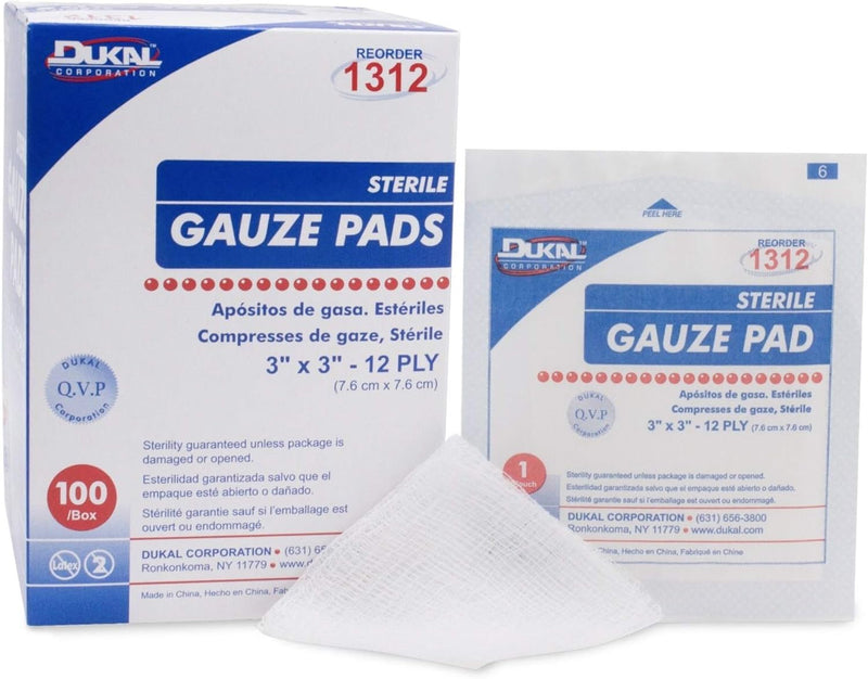 Tetra Medical Sterile Gauze Pads - 12 ply - 100 pcs/box - 1 Box