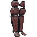 Used Scorpion Air Maxx Double Flex Knee Leg Guards - Black/Maroon - 14 inch - lauxsportinggoods