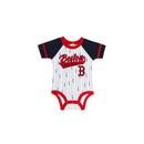 Outerstuff Infant Boston Red Sox Three-Piece Play Ball Raglan Bodysuit/Booties & Bib Set - lauxsportinggoods