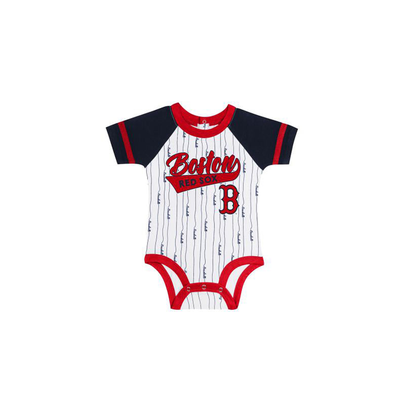 Outerstuff Infant Boston Red Sox Three-Piece Play Ball Raglan Bodysuit/Booties & Bib Set