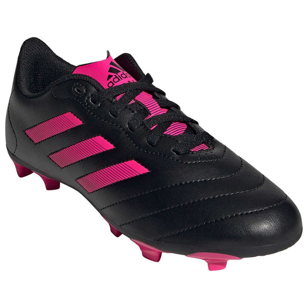 Open Box Adidas Goletto VIII FG J Core Youth Soccer Cleats - Black/Shock Pink - 3 - lauxsportinggoods