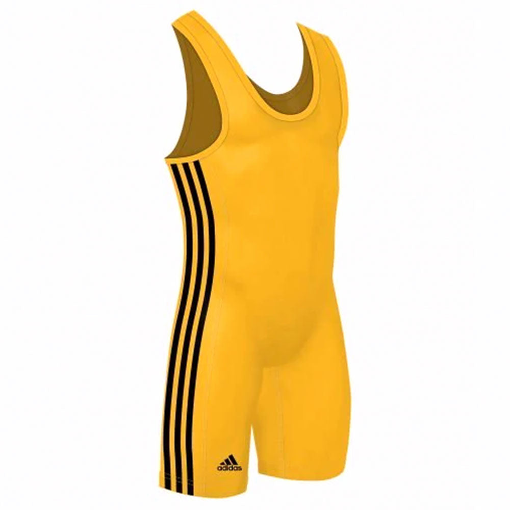 Adidas 3 Stripe Wrestling Singlet Black White