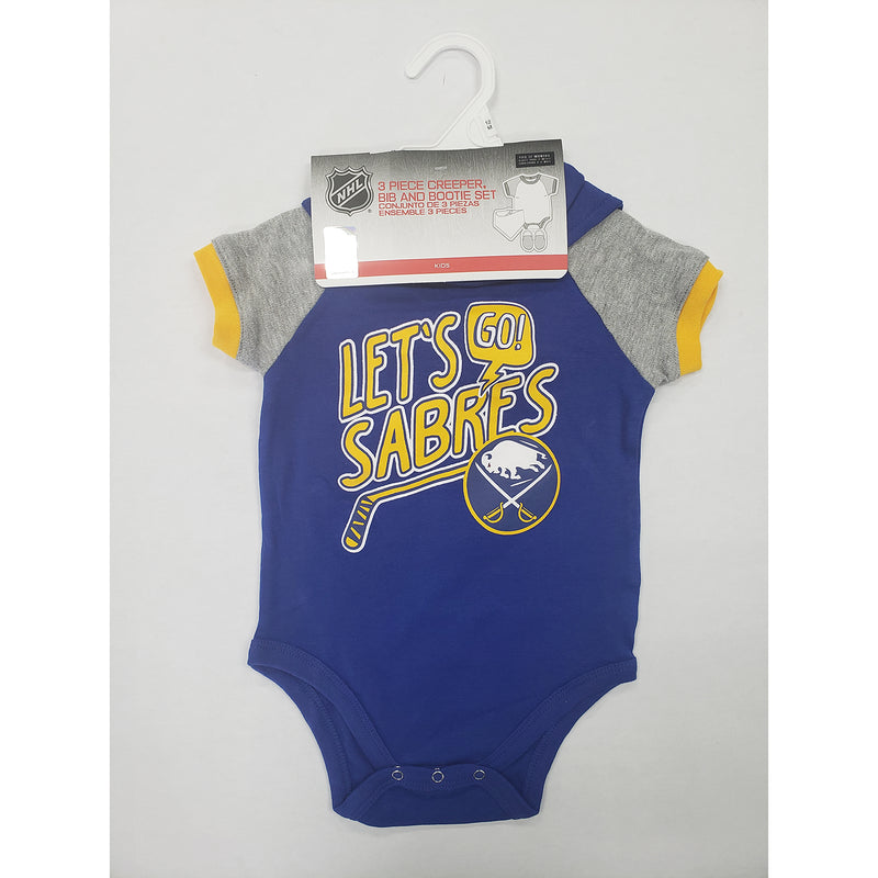 Outerstuff Sabres Infant 3pc Creeper Set - lauxsportinggoods