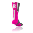 TCK Sports Player ID Number Sock - Hot Pink - lauxsportinggoods
