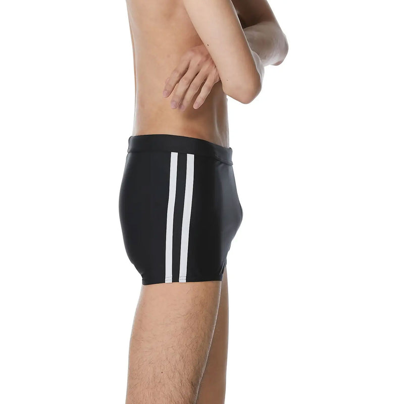 Open Box Speedo Men's Swimsuit Square Leg Splice - Speedo Black - Large - lauxsportinggoods