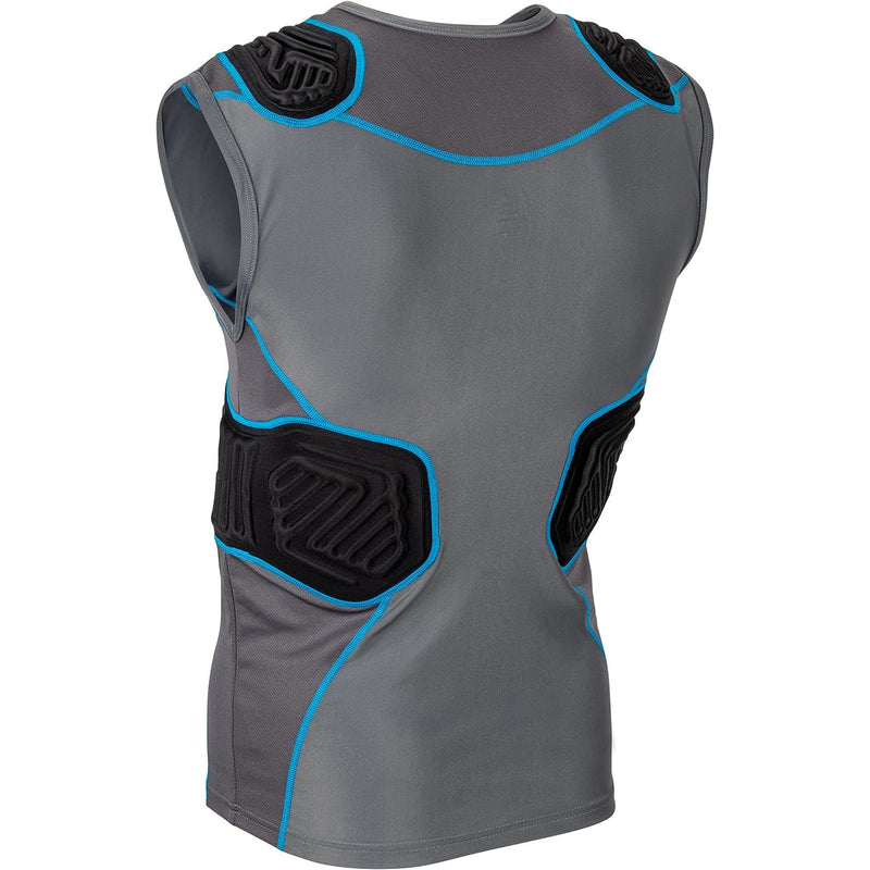 Used Champro Bull Rush Compression Shirt-CHARCOAL BODY, BLACK INSET-M-YOUTH - lauxsportinggoods