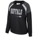 Colosseum Women's Buffalo Bandits London Long Sleeve Crewneck - Heather Charcoal/Heather Grey - lauxsportinggoods