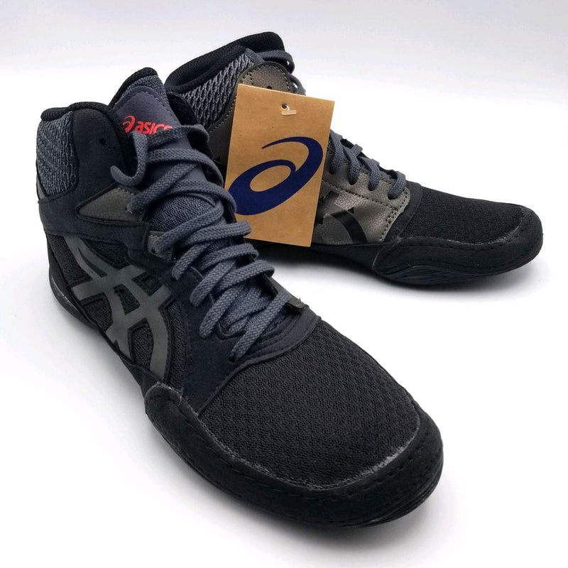 Open Box Asics Unisex Snapdown 3 GS Kid's Wrestling Shoe - Black/Gunme