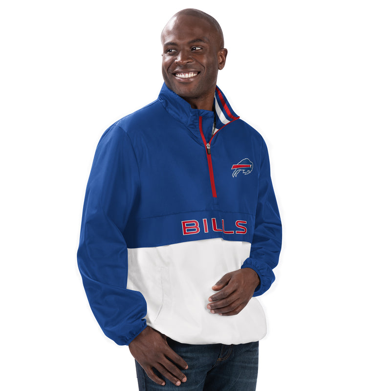 G-III Men's Buffalo Bills Cornerman Lightweight Half Zip Pullower