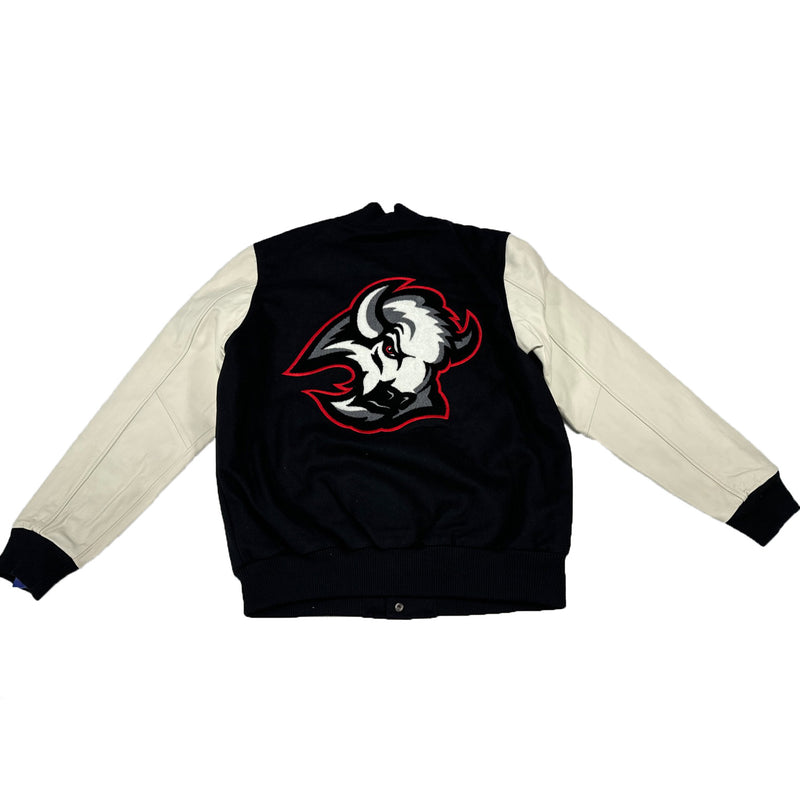 Starter Men's Buffalo Sabres Complete Game Varsity Jacket - Black/Red/White