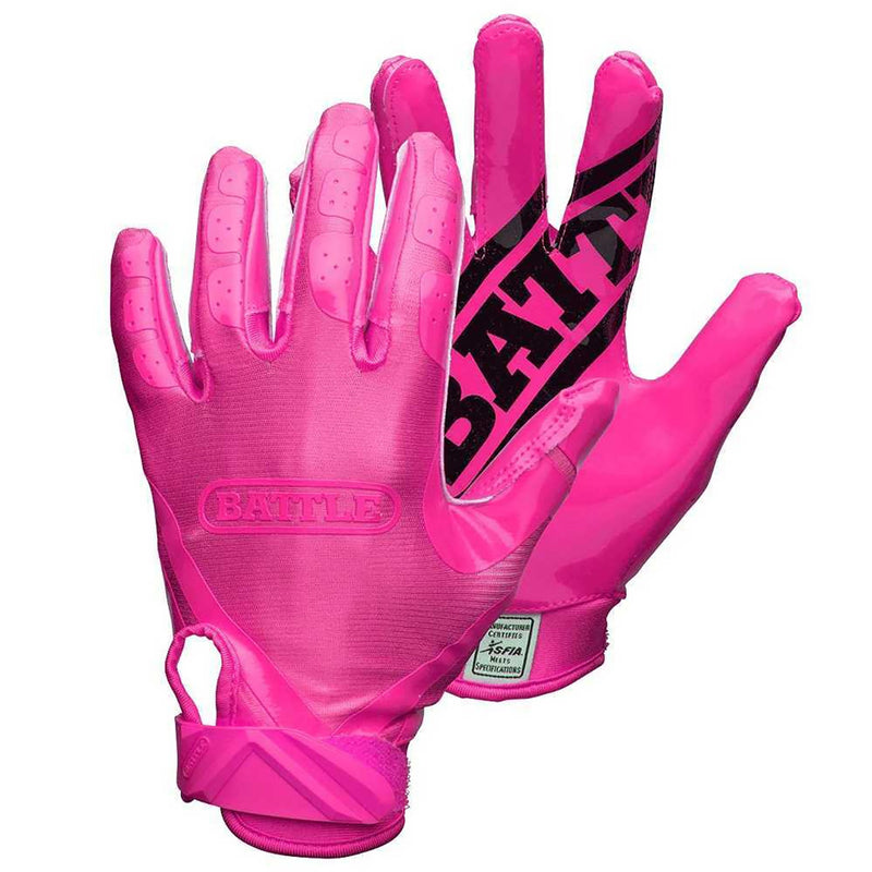 Battle Adult Double Threat Receiver Gloves - lauxsportinggoods
