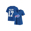 Fanatics Women's NFL Buffalo Bills Josh Allen V Neck Short Sleeve Tee - lauxsportinggoods