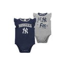 Outerstuff New York Yankees Little Fan 2 PK Creeper Set - lauxsportinggoods