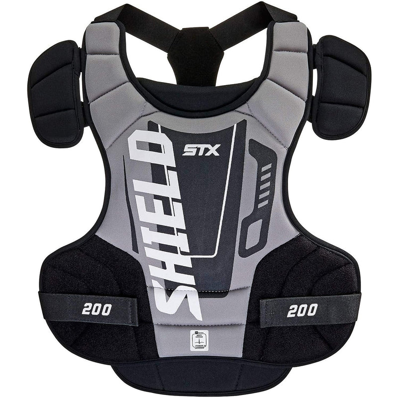 STX Lacrosse Shield 200 Goalie Chest Protector - Black/Grey