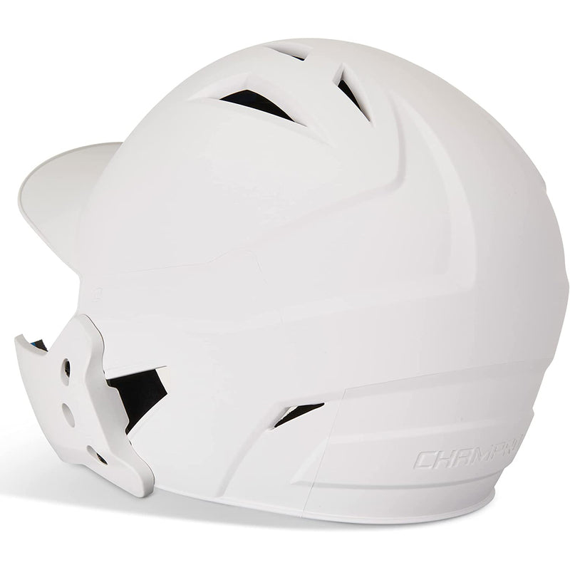 Used Champro HX Gamer Plus Bsbll Helmet w/Flap-WHITE BODY-Junior - lauxsportinggoods