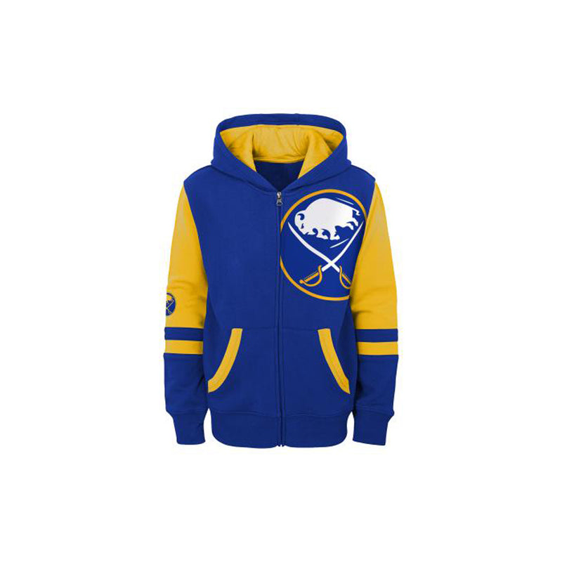 Outerstuff Boy's Buffalo Sabres Face Off Full Zip Fleece Hoodie - lauxsportinggoods