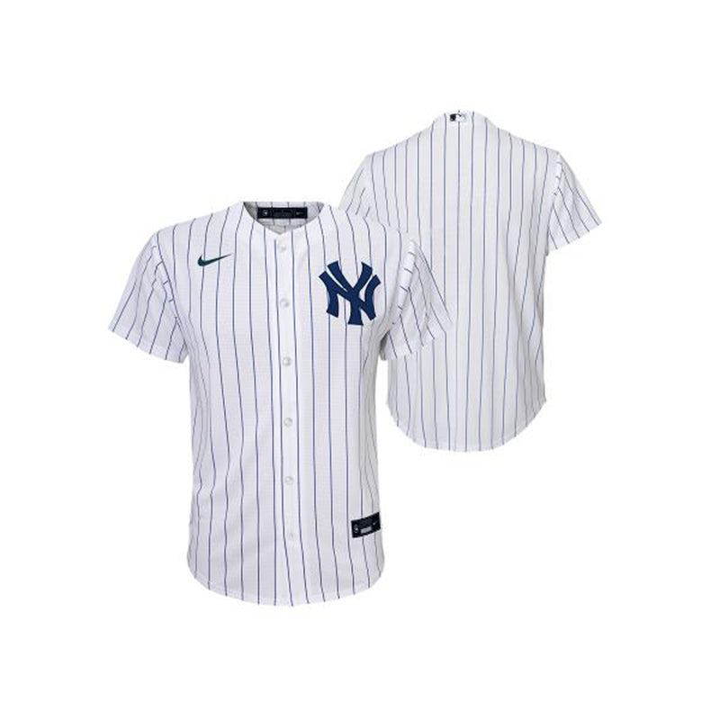 Outerstuff Boy's New York Yankees Home LID Replica Jersey - White - lauxsportinggoods