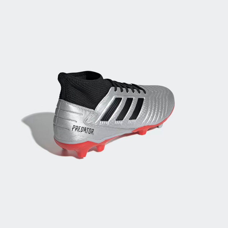 Adidas Men's Predator 19.3 FG Soccer Cleats - Silver/Black/Red - lauxsportinggoods