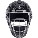 All Star Adult System Seven MVP2500 Solid Baseball Catcher's Helmet - Black