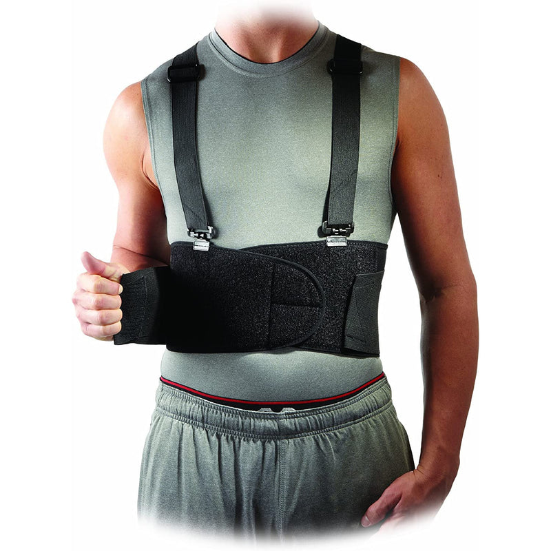 Open Box McDavid 496 Back Support with Suspender - Black-Large - lauxsportinggoods