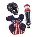 Open Box Rawlings Velo 2.0 Catcher's Gear Set-Adult-Navy/Scarlet/White - lauxsportinggoods