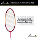 Champion Sports - Aluminum Badminton Racket - Steel Strings - 26"L