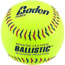 Baden Ballistic Leather Machine Practice Softballs - Dozen - lauxsportinggoods