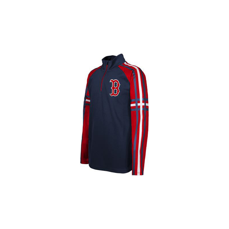 Outerstuff Boy's Boston Red Sox Third Base Blocker Half-Zip Pullover Jacket