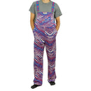 Zubaz Buffalo Bills Zebra Bib Overalls W/ Scattered Logo Liner - Royal/Red - lauxsportinggoods