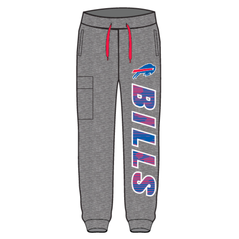 Zubaz Men's Buffalo Bills Hidden Lines Print Graphic Cargo Sweatpant - Dark Gray - lauxsportinggoods