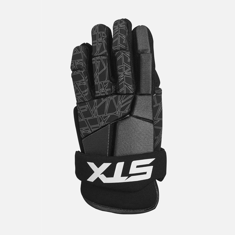 STX Men's Stallion 75 Protective Lacrosse Gloves - Black/Gray