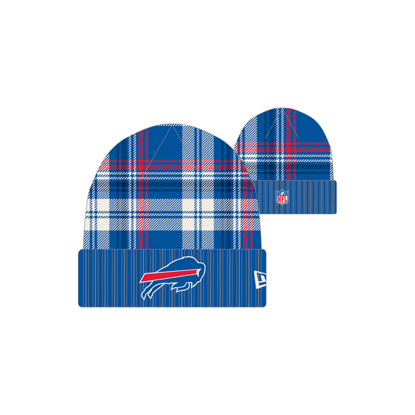 New Era Junior Buffalo Bills NFL24 Statement Cuffed Knit Hat - Royal - lauxsportinggoods