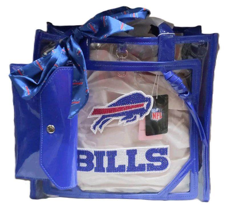 Cuce Women's Buffalo Bills Clear Large Tote w/ Crystal Embellish Logo