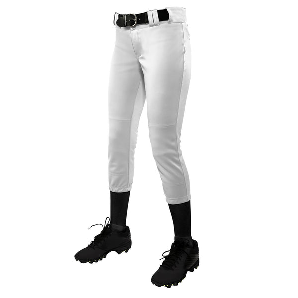 Open Box Champro Women's TournamentLow-Rise Polyester Softball Pant-X-Large-White - lauxsportinggoods