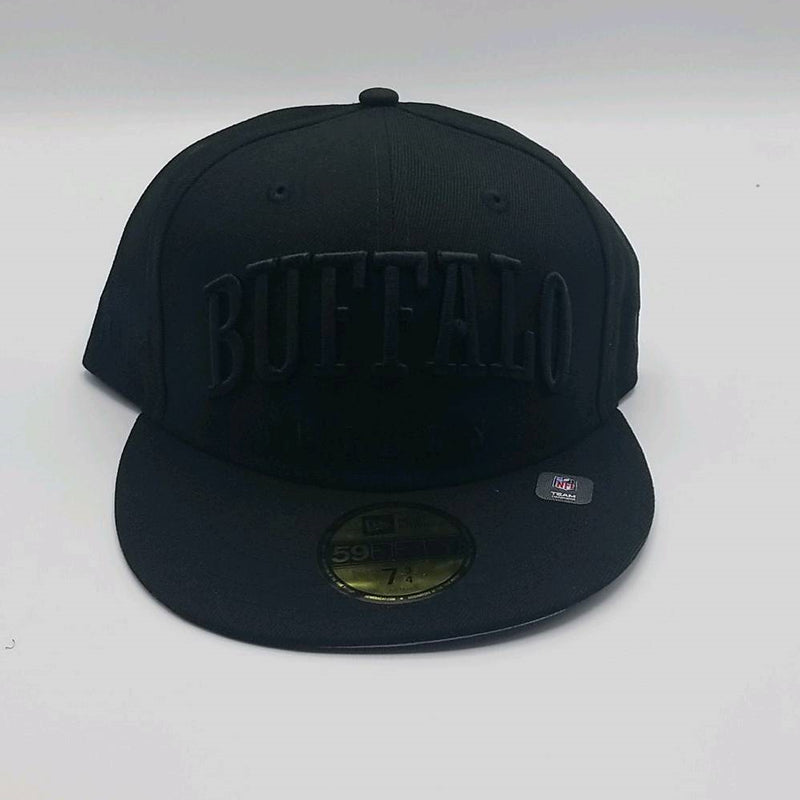 Open Box New Era Men's Buffalo Bills 5950TEXT E3 Cap - Black - 7 3/4