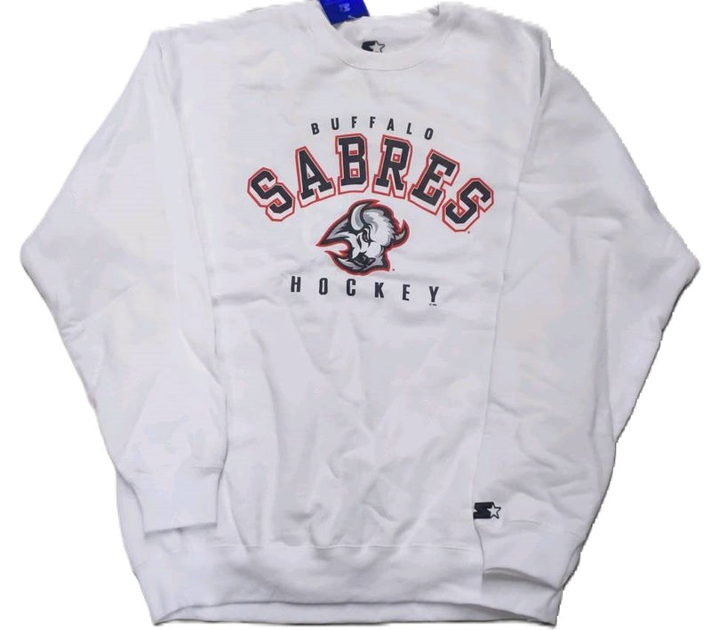 Starter Men's Buffalo Sabres Full Front Screen Print Classic Crewneck Sweatshirt