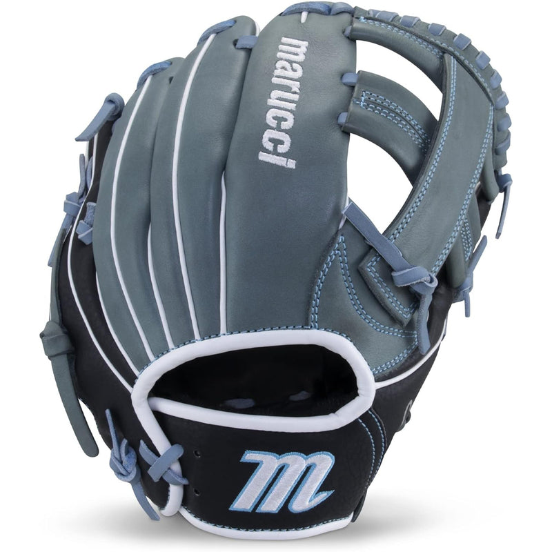 Marucci Caddo Fastpitch S Type 11 inch Single Post Baseball Gloves - Gray/Columbia Blue