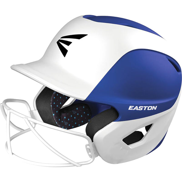 Open Box Easton Ghost Women's Batting Helmet w/Mask-Medium/Large-Matte-Royal/White - lauxsportinggoods