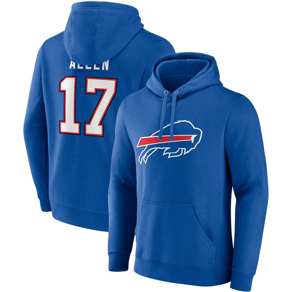 Fanatics Men's Buffalo Bills Josh Allen #17 2023 Player Icon N&N Pullover Fleece Hood