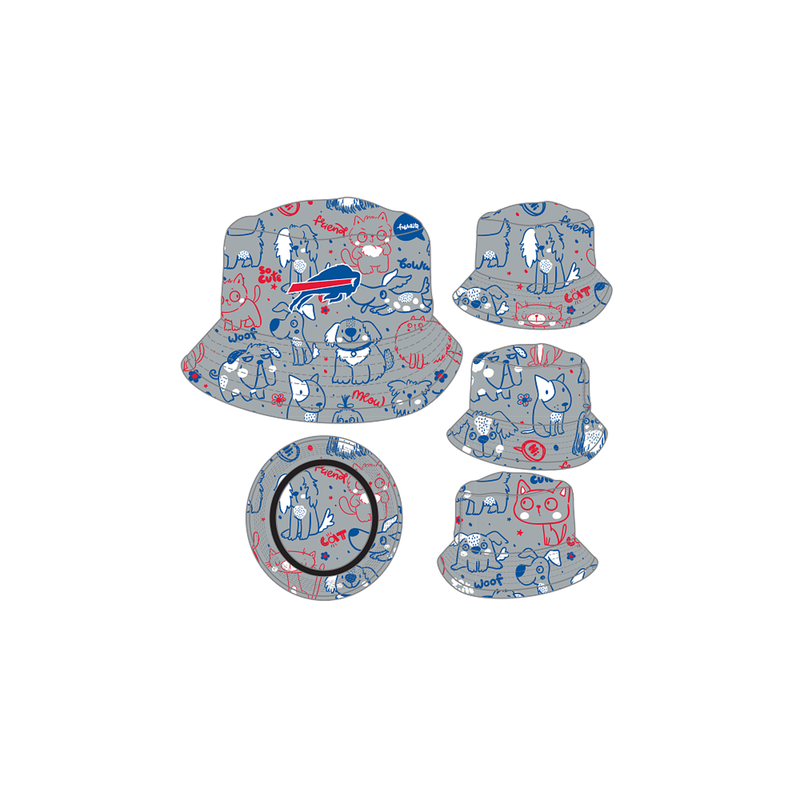 New Era Kid's Buffalo Bills Companion 19962 Panama Hat - Gray - lauxsportinggoods