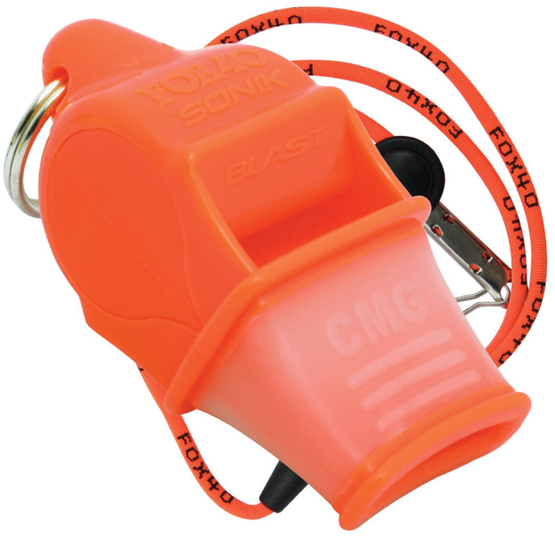 Fox 40 - 120 dB Sonik Blast CMG Safety Whistle w/ Breakaway Lanyard - lauxsportinggoods