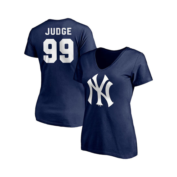 Fanatics Women's New York Yankees Aaron Judge #99 Upper Player ICON N&N Tee - Navy - lauxsportinggoods
