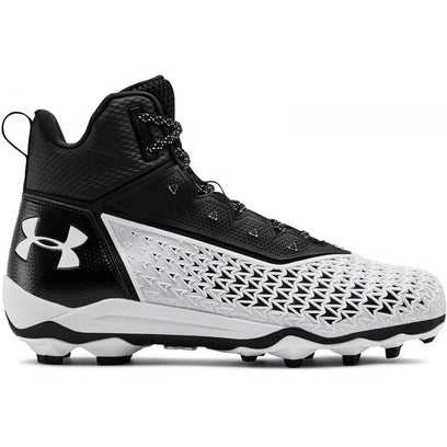 Used Under Armour Men's Hammer MC Football Shoe - Black-White - 10 - lauxsportinggoods