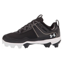 Open Box Under Armour Girl's UA Glyde RM Jr. Softball Cleats - Black/White - 3 - lauxsportinggoods