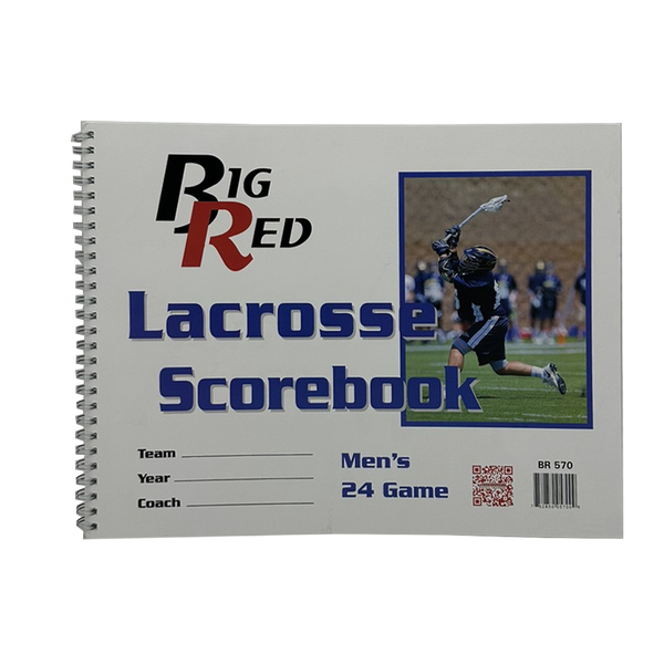 Big Red Mens Lacrosse Scorebook 24 Games - lauxsportinggoods