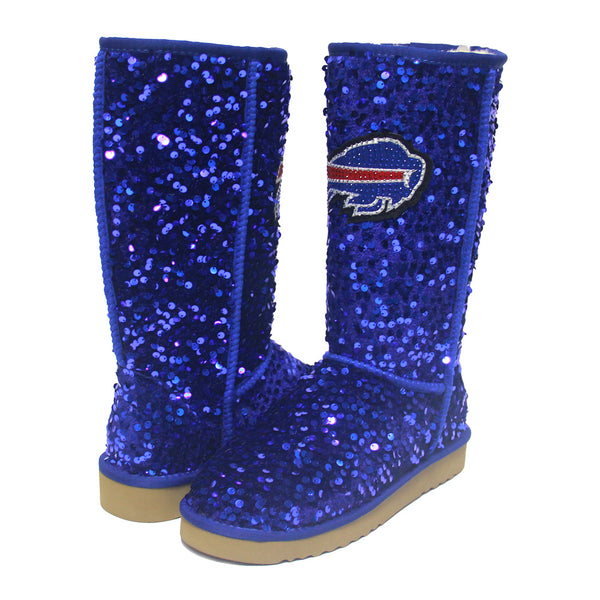 Cuce Women's Buffalo Bills Team Colored Sequin Pull-on Boot