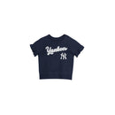 Outerstuff Girl's New York Yankees Dugout Cute SS Tee/Short Set - lauxsportinggoods