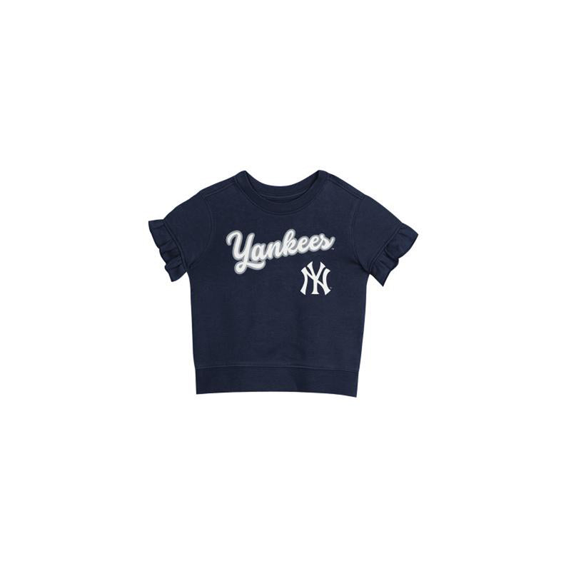 Outerstuff Girl's New York Yankees Dugout Cute SS Tee/Short Set