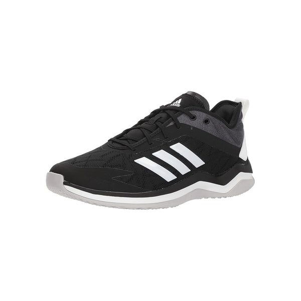 adidas Men's Speed Trainer 4 Baseball Shoe, Black/Crystal White/Carbon, 10.5 M US